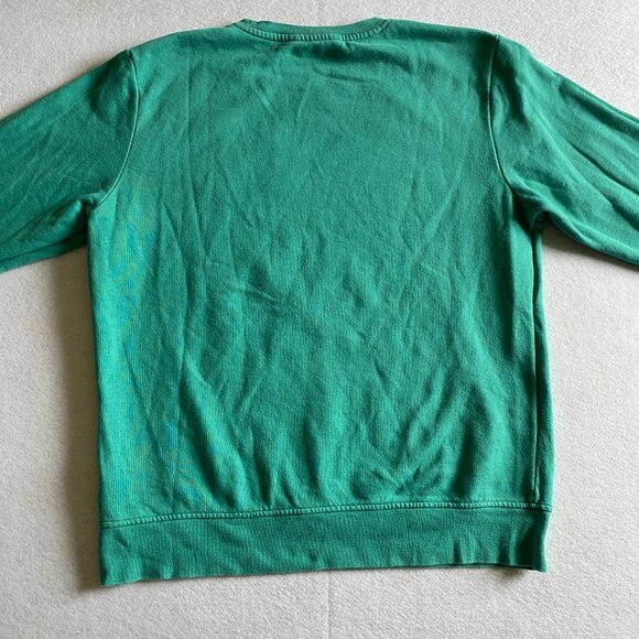 The North Face Sweatshirt Mens M Green Long Sleeve Fleece Logo Pullover - Picture 8 of 10
